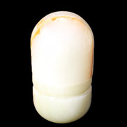 Afghan Jade hand-carved tooth-pick holder 47*90mm 278g in sunlight - Rocks and Things Store