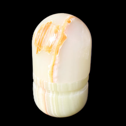 Afghan Jade hand-carved tooth-pick holder 47*90mm 278g in sunlight - Rocks and Things Store