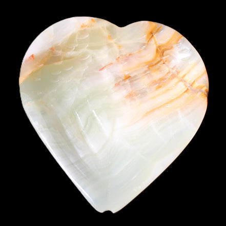 Afghan Jade hand-carved heart shape dish 103*109*26mm 220g in sunlight - Rocks and Things Store