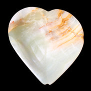 Afghan Jade hand-carved heart shape dish 103*109*26mm 220g in sunlight - Rocks and Things Store