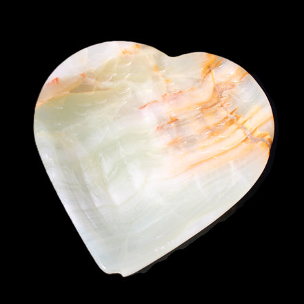Afghan Jade hand-carved heart shape dish 103*109*26mm 220g in sunlight - Rocks and Things Store