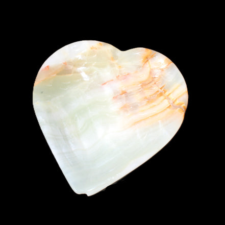 Afghan Jade hand-carved heart shape dish 103*109*26mm 220g in sunlight - Rocks and Things Store