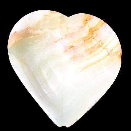 Afghan Jade hand-carved heart shape dish 103*109*26mm 220g in sunlight - Rocks and Things Store