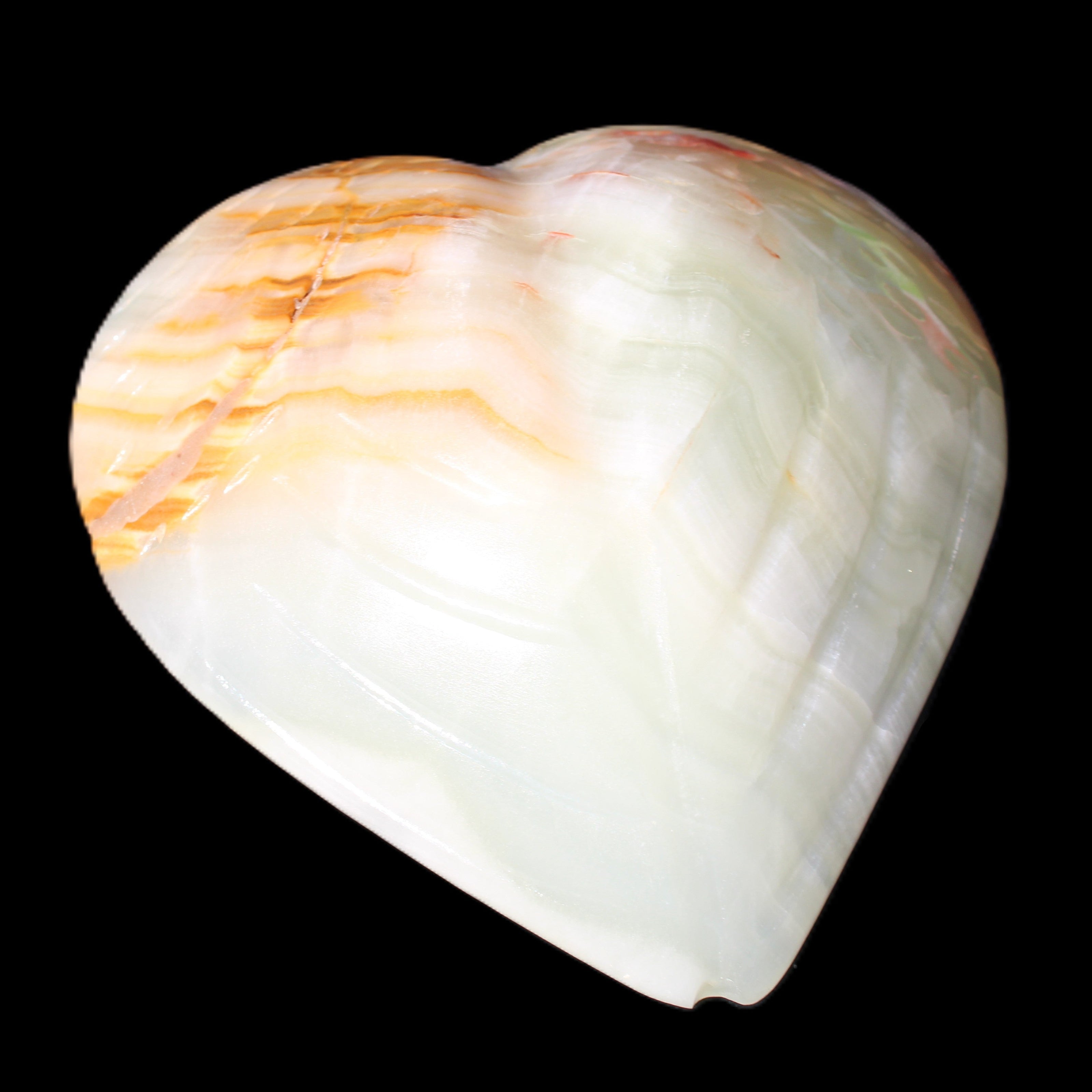 Afghan Jade hand-carved heart shape dish 103*109*26mm 220g in sunlight - Rocks and Things Store