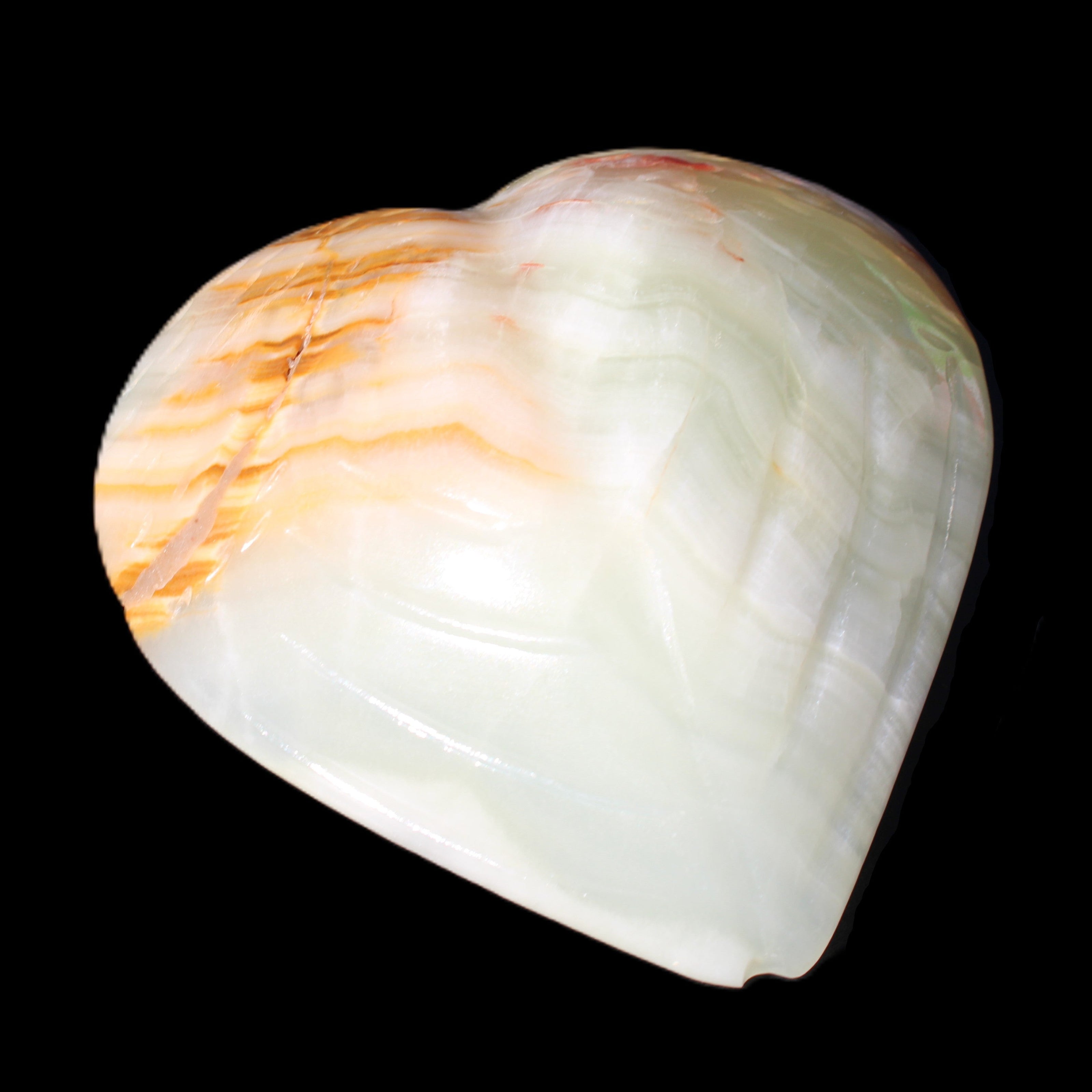 Afghan Jade hand-carved heart shape dish 103*109*26mm 220g in sunlight - Rocks and Things Store