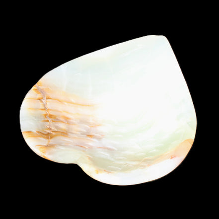 Afghan Jade hand-carved heart shape dish 103*109*26mm 220g in sunlight - Rocks and Things Store