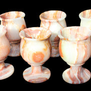 Darker Afghan Jade goblets 350ml 62*100mm 289-295g in sunlight - Rocks and Things Store