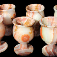 Darker Afghan Jade goblets 350ml 62*100mm 289-295g in sunlight - Rocks and Things Store