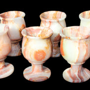 Darker Afghan Jade goblets 350ml 62*100mm 289-295g in sunlight - Rocks and Things Store