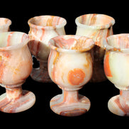 Darker Afghan Jade goblets 350ml 62*100mm 289-295g in sunlight - Rocks and Things Store