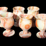 Darker Afghan Jade goblets 350ml 62*100mm 289-295g in sunlight - Rocks and Things Store