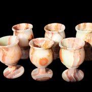 Darker Afghan Jade goblets 350ml 62*100mm 289-295g in sunlight - Rocks and Things Store