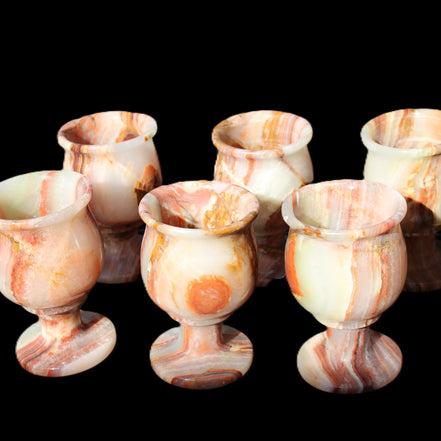 Darker Afghan Jade goblets 350ml 62*100mm 289-295g in sunlight - Rocks and Things Store