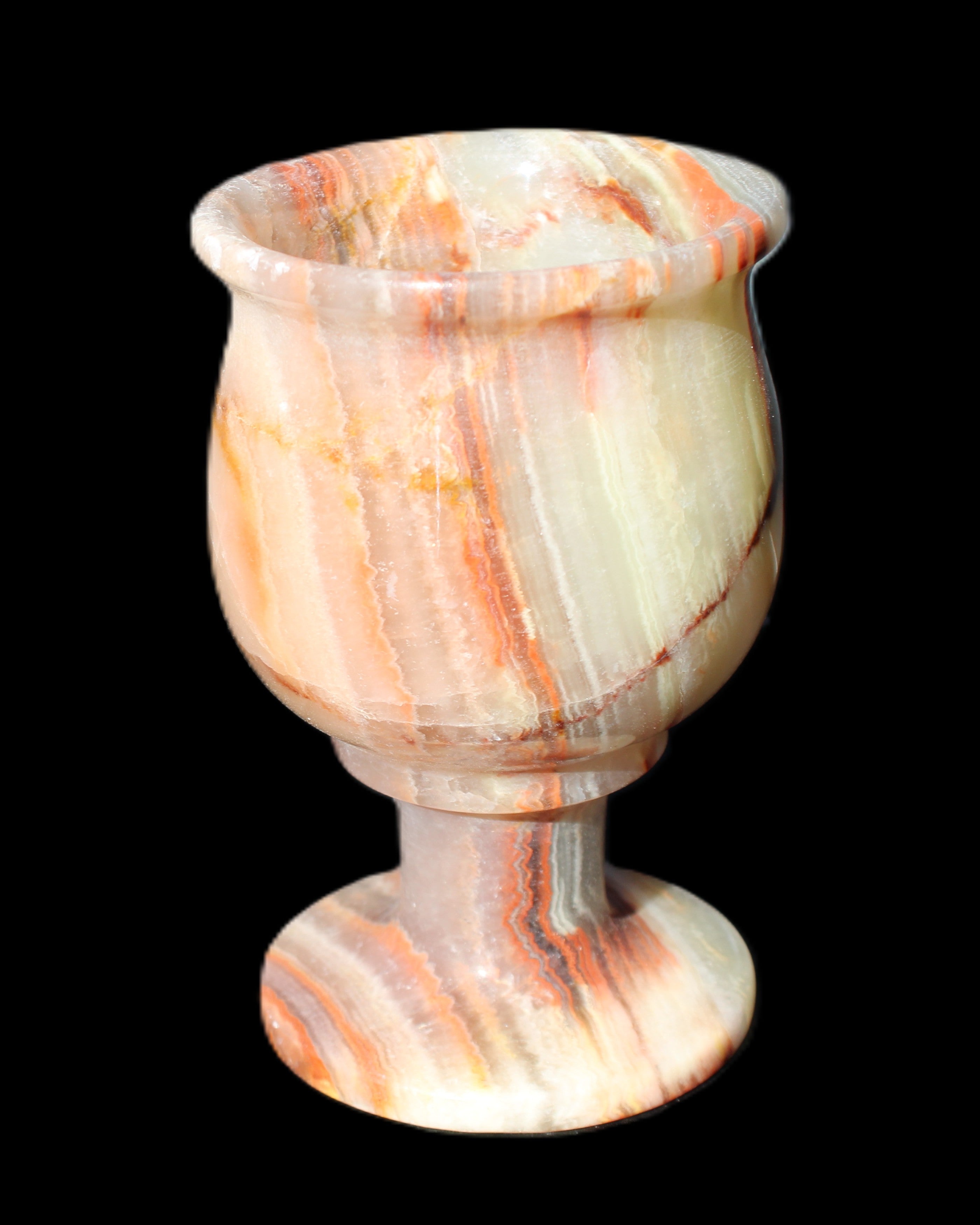 Darker Afghan Jade goblets 350ml 62*100mm 289-295g in sunlight - Rocks and Things Store