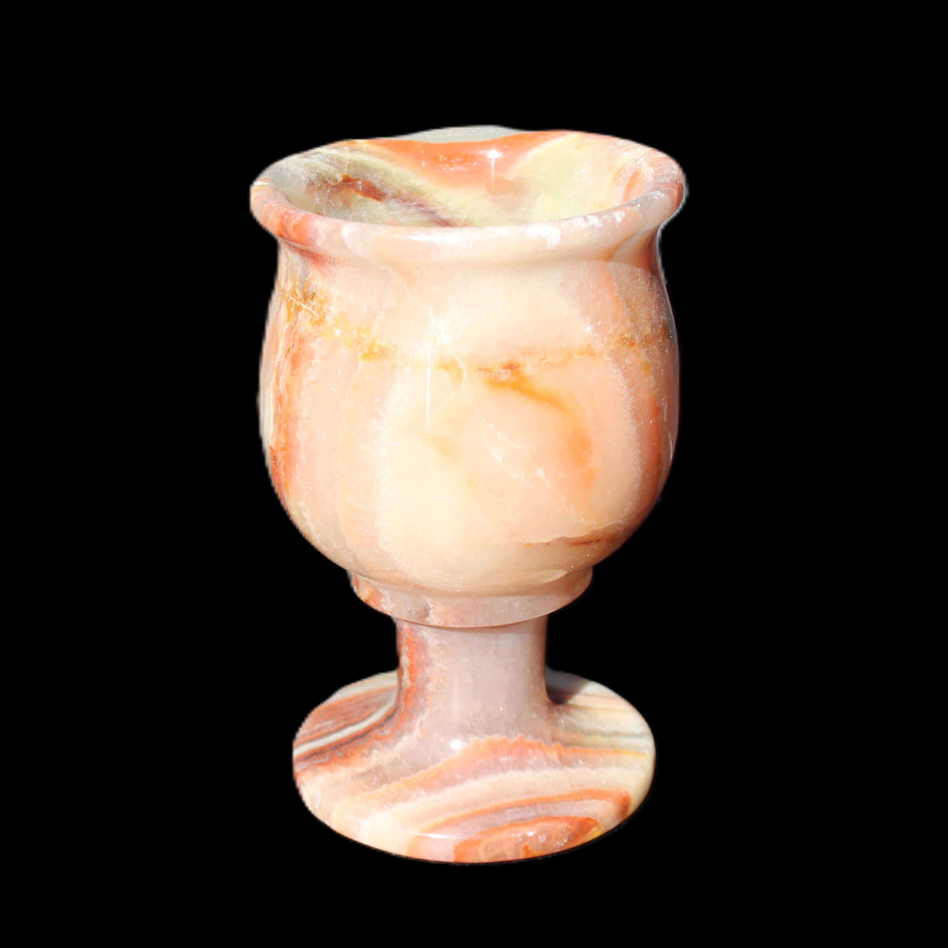 Darker Afghan Jade goblets 350ml 62*100mm 289-295g in sunlight - Rocks and Things Store