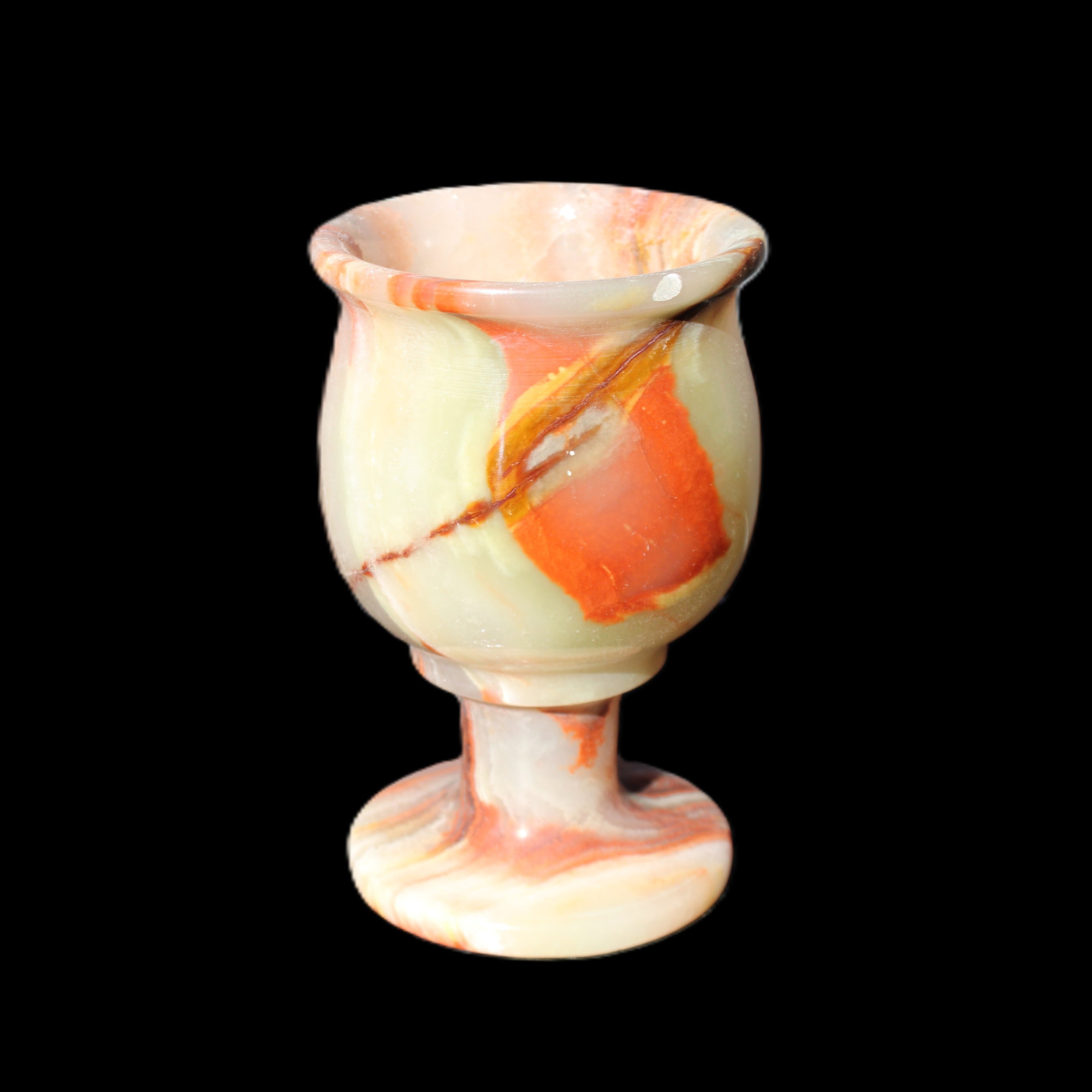 Darker Afghan Jade goblets 350ml 62*100mm 289-295g in sunlight - Rocks and Things Store