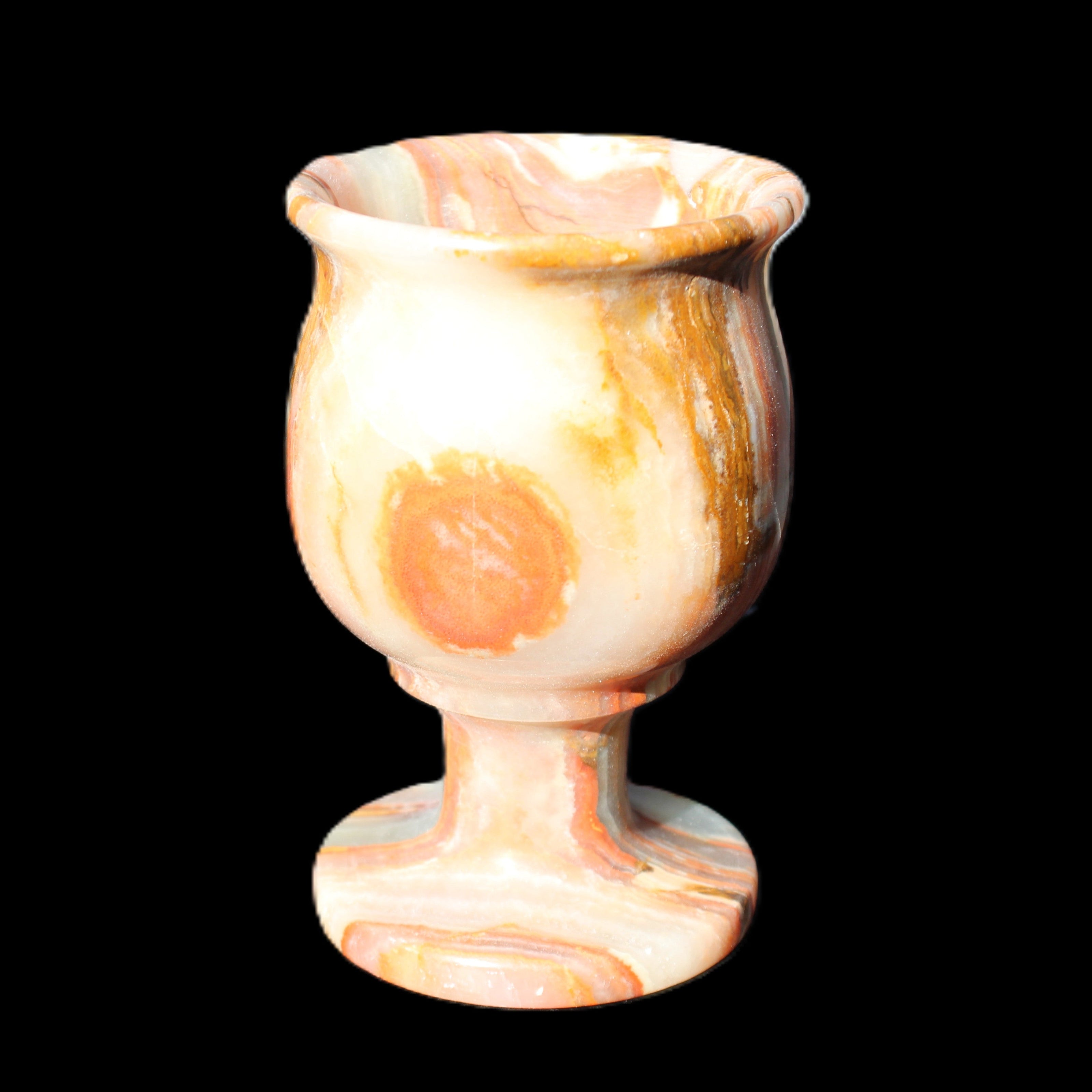 Darker Afghan Jade goblets 350ml 62*100mm 289-295g in sunlight - Rocks and Things Store