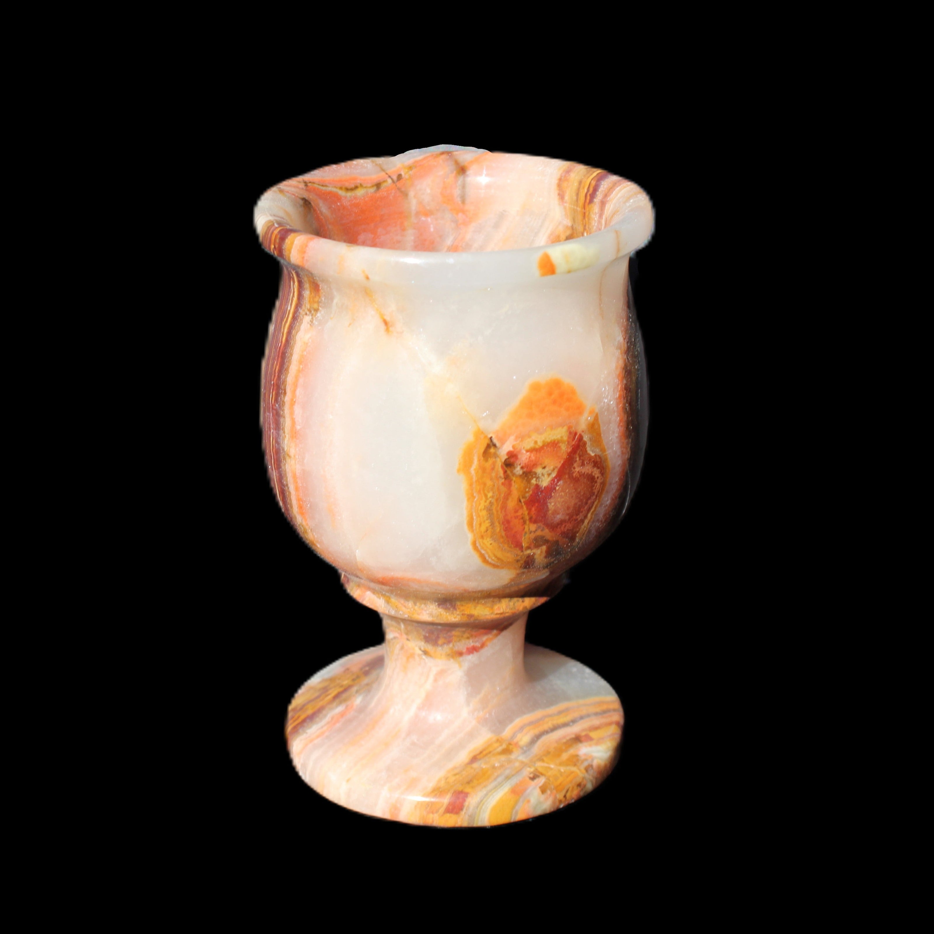 Darker Afghan Jade goblets 350ml 62*100mm 289-295g in sunlight - Rocks and Things Store