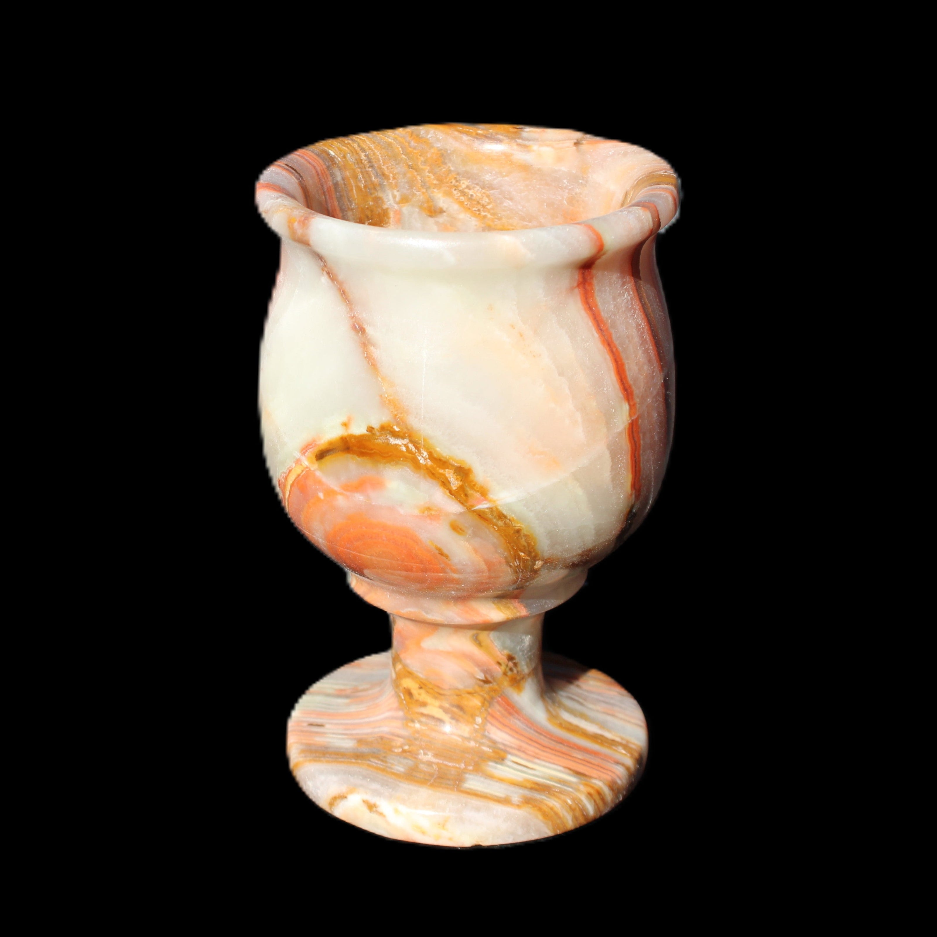Darker Afghan Jade goblets 350ml 62*100mm 289-295g in sunlight - Rocks and Things Store