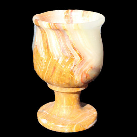Darker Afghan Jade goblets 350ml 62*100mm 289-295g in sunlight - Rocks and Things Store
