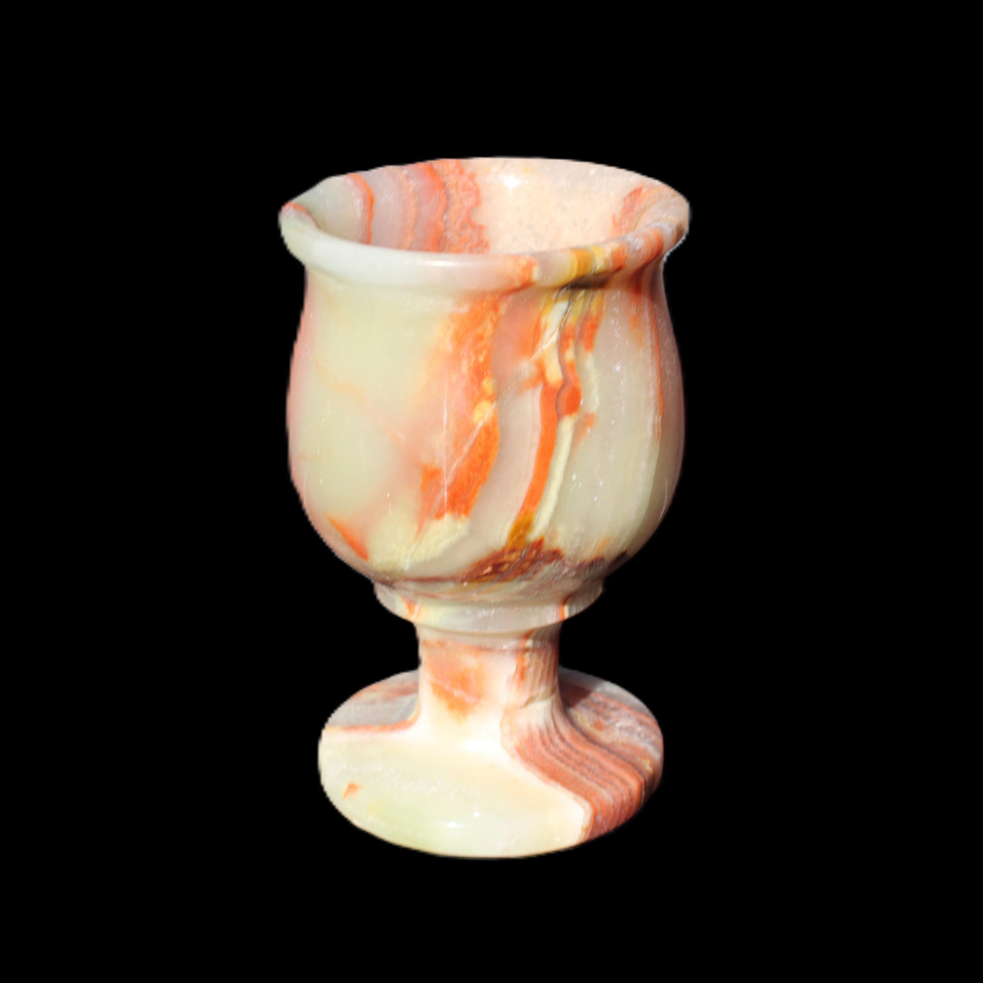 Darker Afghan Jade goblets 350ml 62*100mm 289-295g in sunlight - Rocks and Things Store
