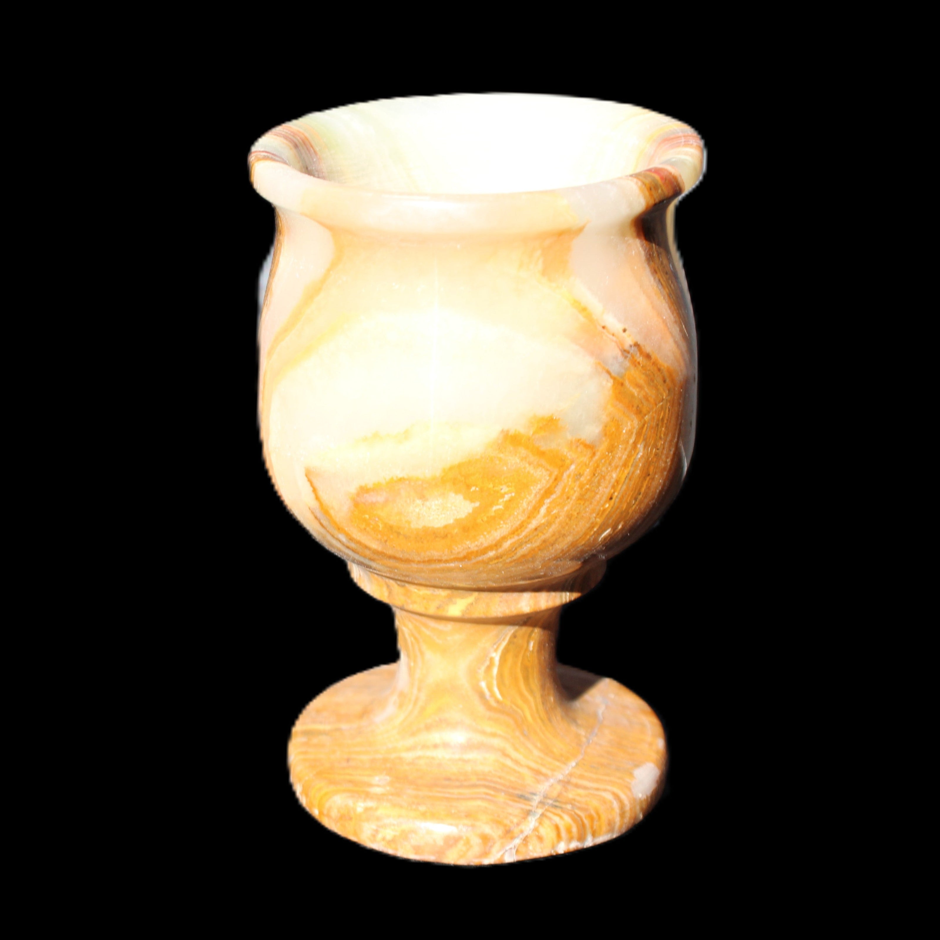 Darker Afghan Jade goblets 350ml 62*100mm 289-295g in sunlight - Rocks and Things Store