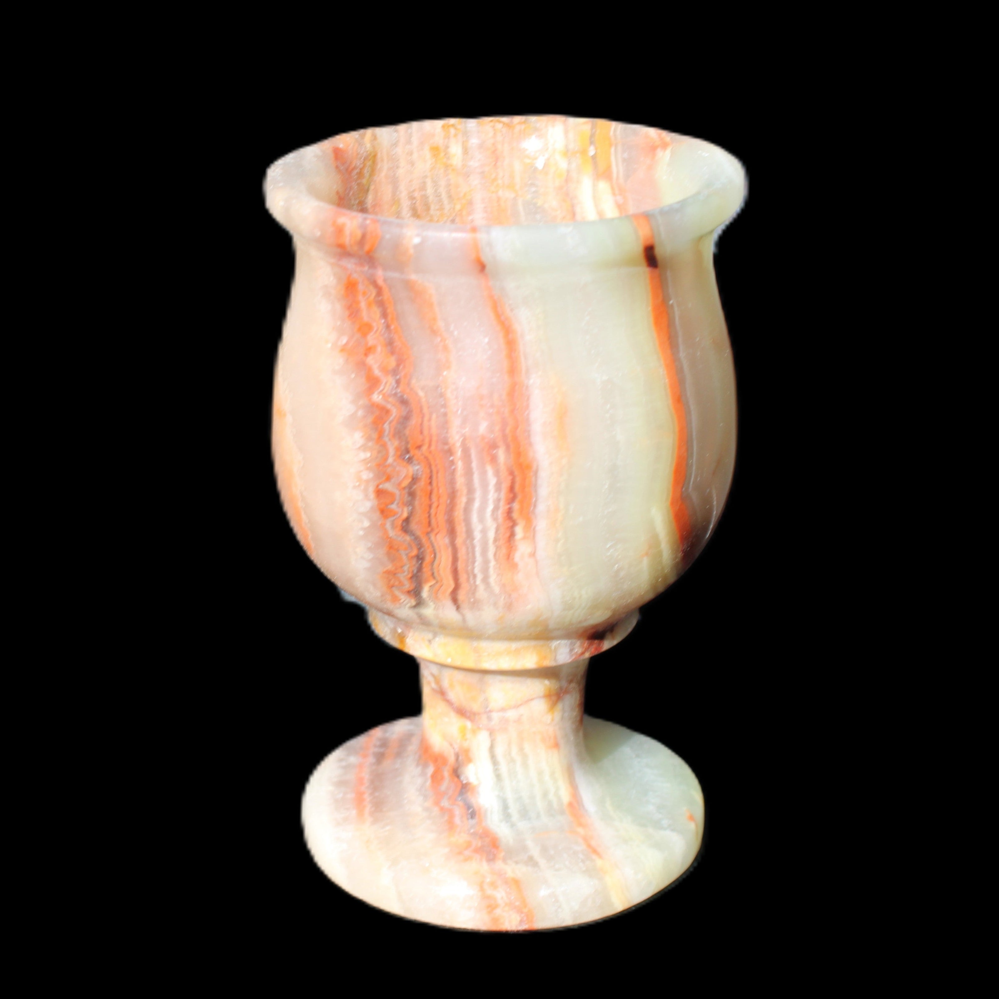 Darker Afghan Jade goblets 350ml 62*100mm 289-295g in sunlight - Rocks and Things Store