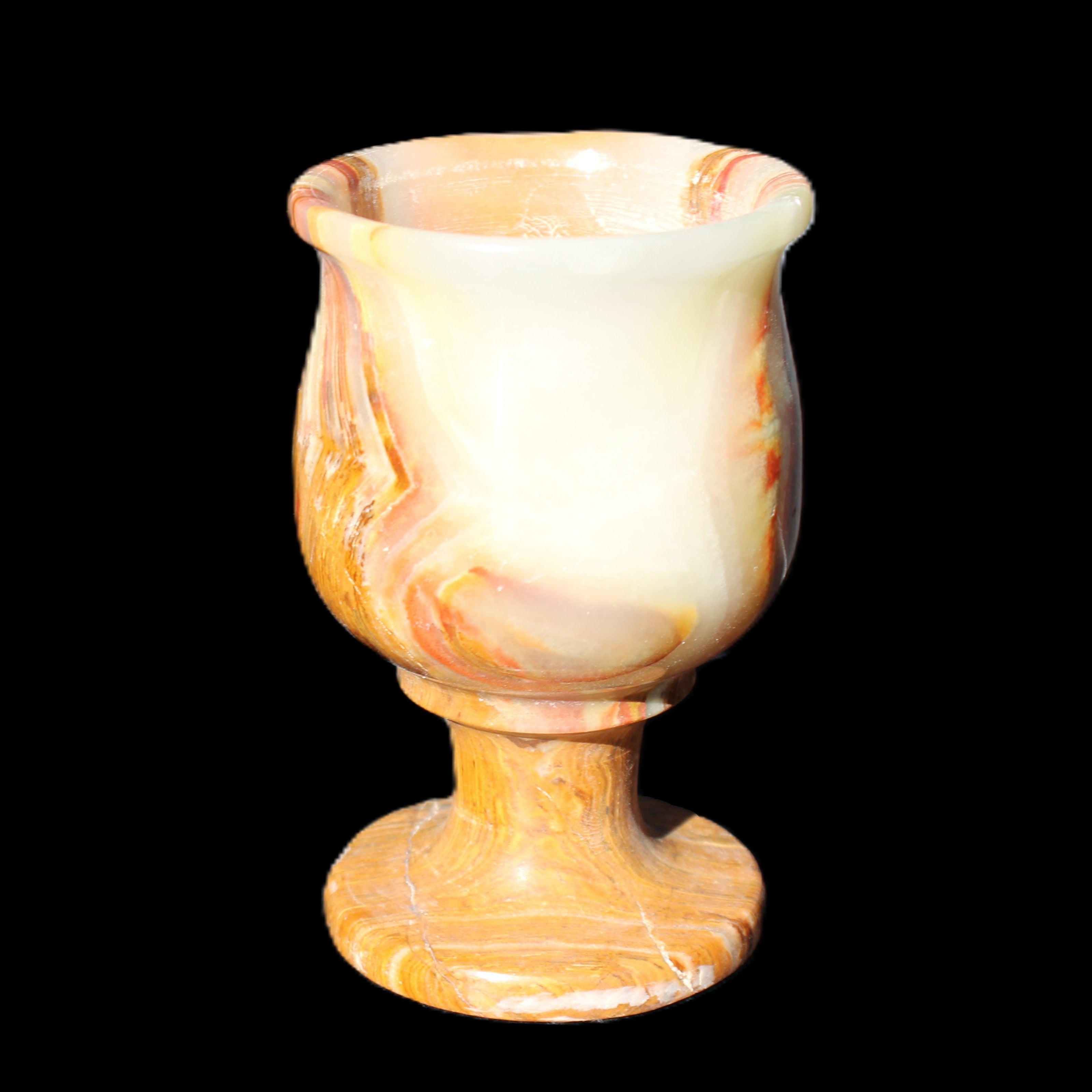 Darker Afghan Jade goblets 350ml 62*100mm 289-295g in sunlight - Rocks and Things Store