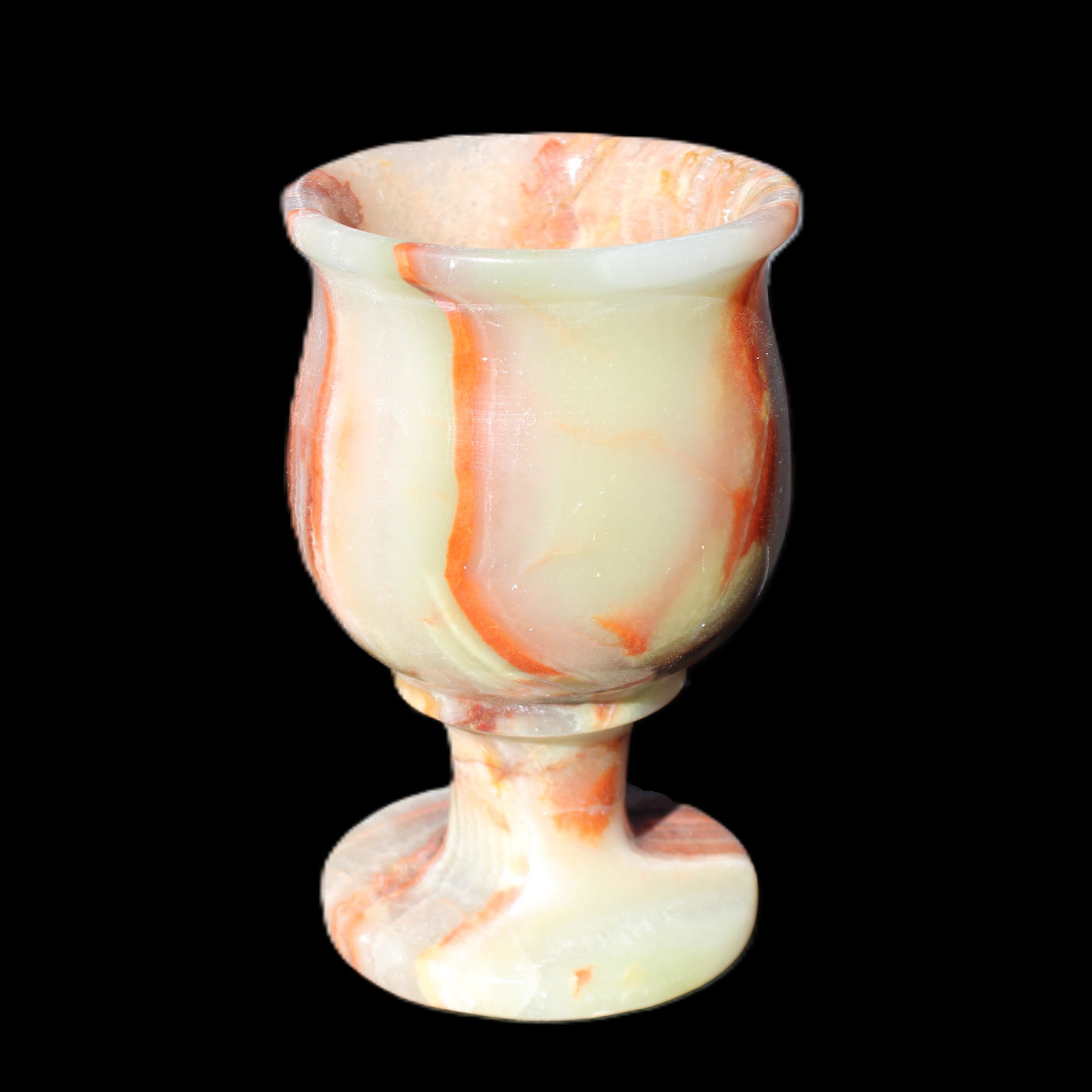 Darker Afghan Jade goblets 350ml 62*100mm 289-295g in sunlight - Rocks and Things Store