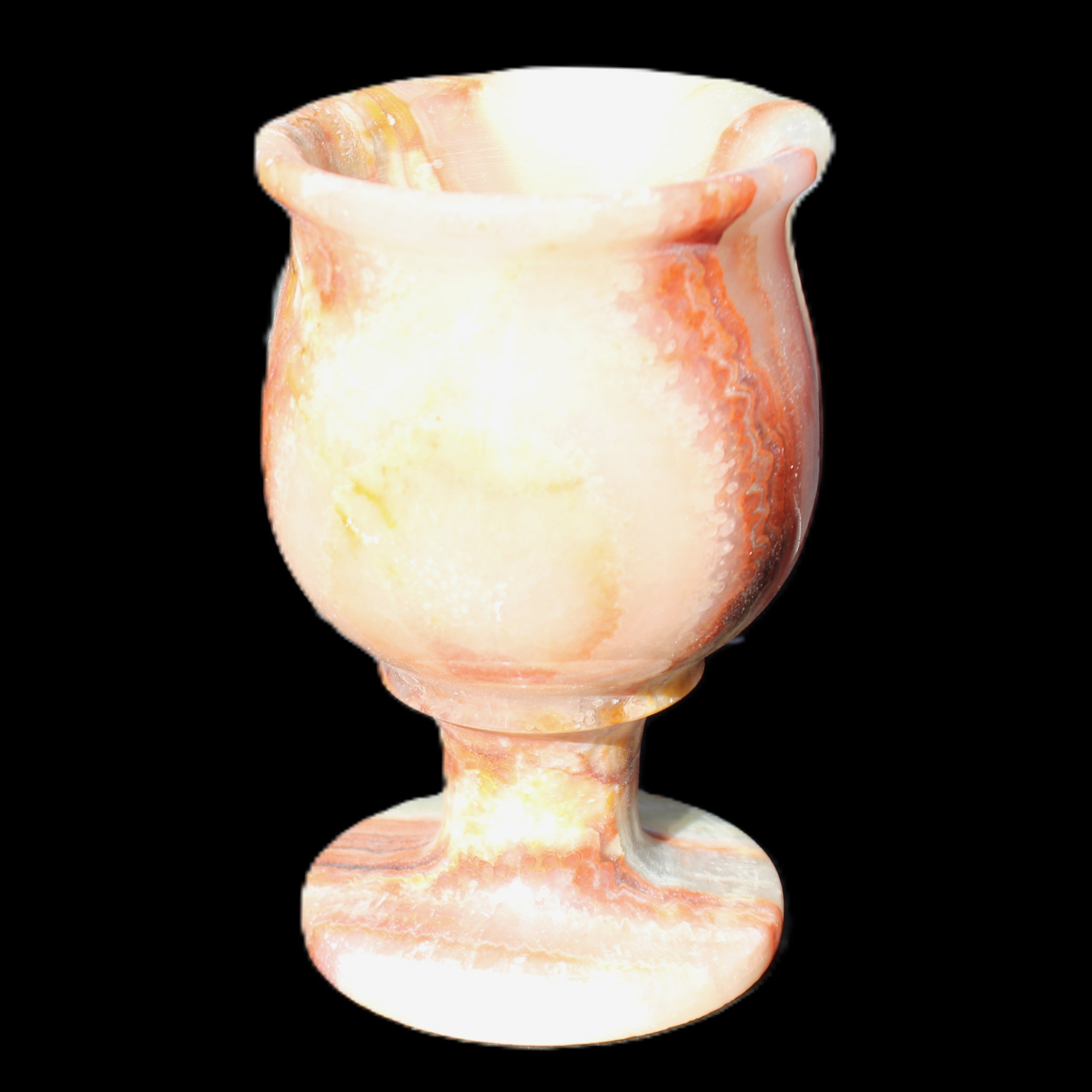Darker Afghan Jade goblets 350ml 62*100mm 289-295g in sunlight - Rocks and Things Store