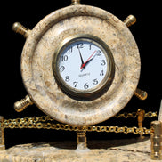 Fossil Rock hand-carved boat 210*55*232mm 1300g in sunlight - Rocks and Things Store