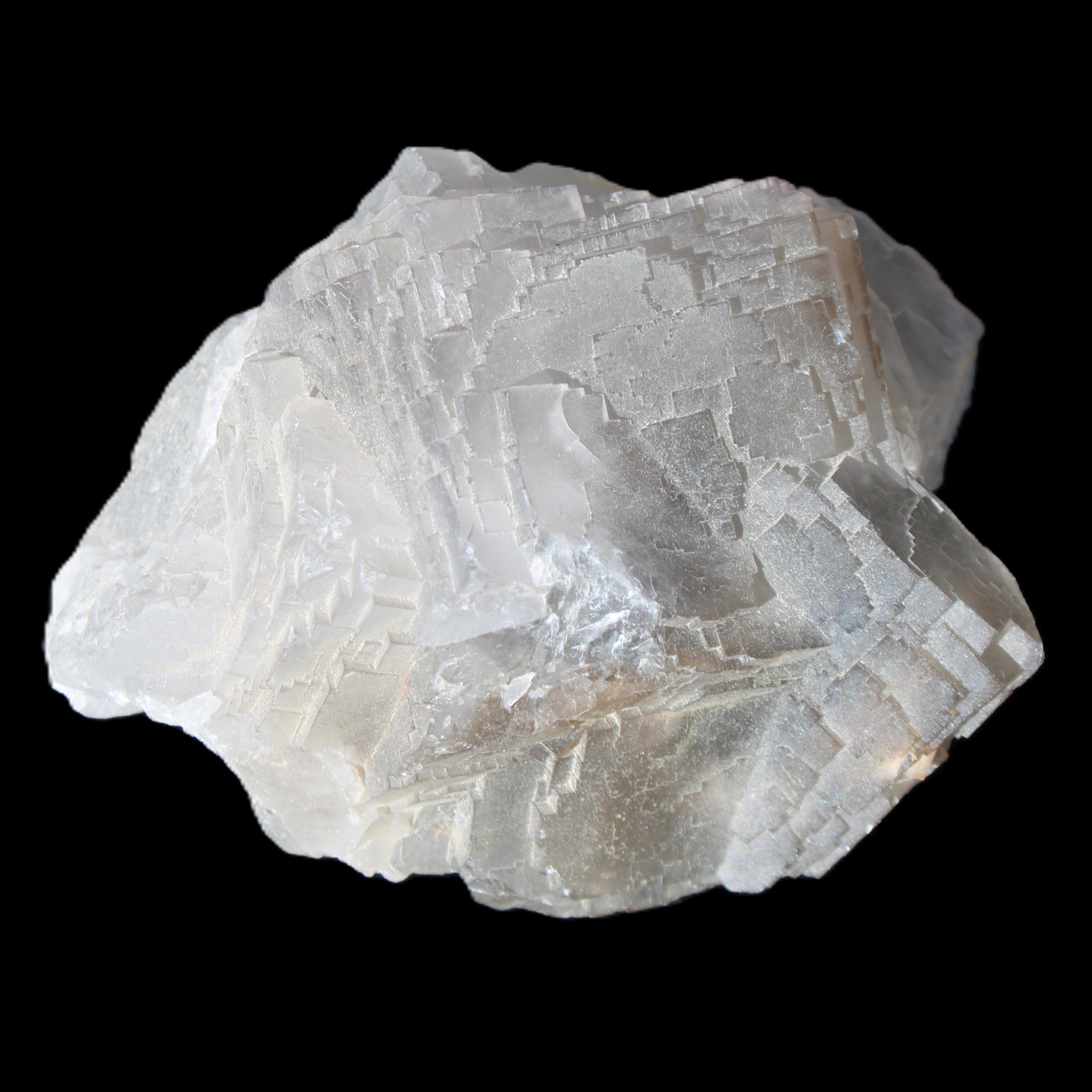 Clear Fluorite cubic cluster 82*58*60mm 404g in sunlight - Rocks and Things Store