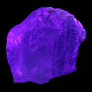Clear Fluorite cubic cluster 82*58*60mm 404g in UV light - Rocks and Things Store