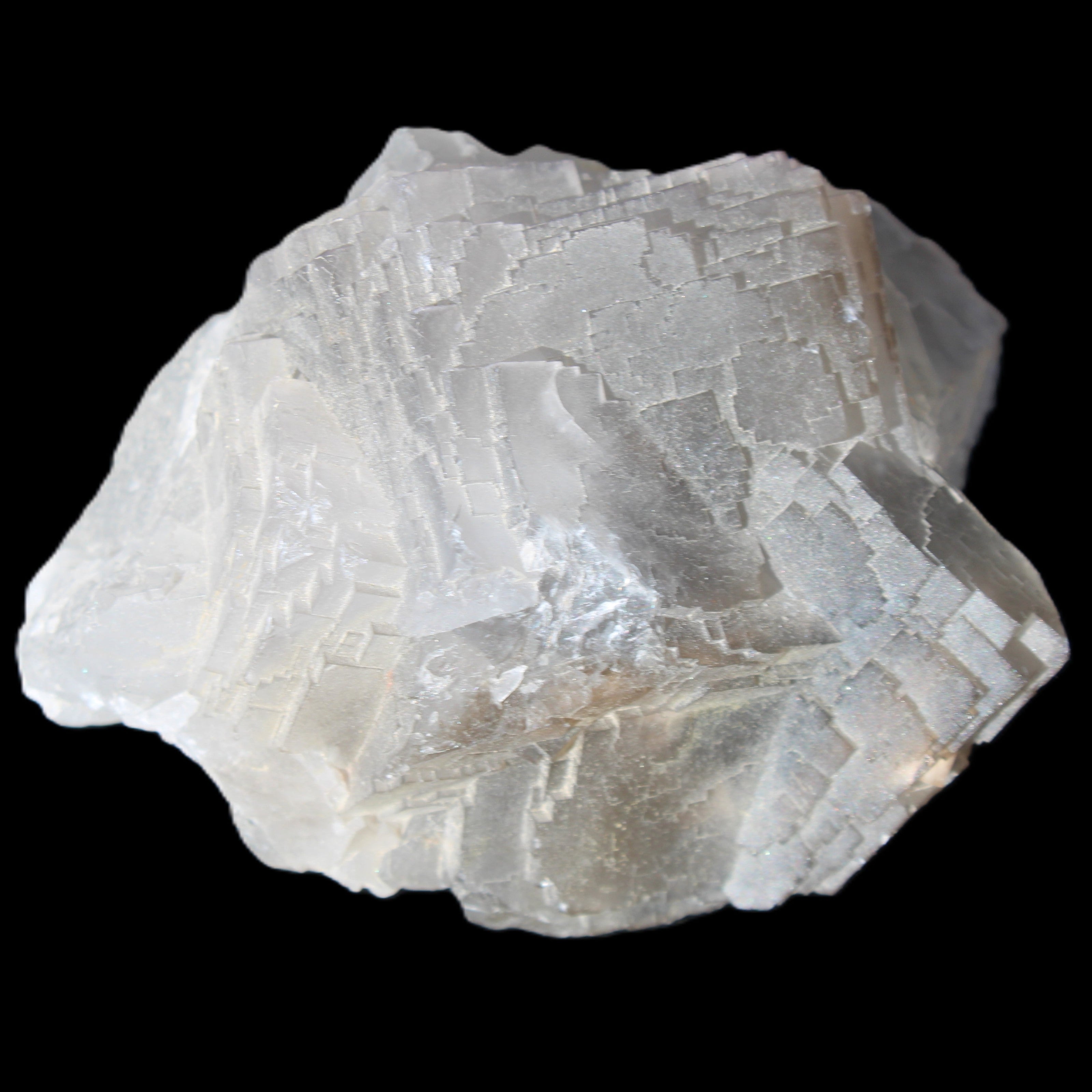 Clear Fluorite cubic cluster 82*58*60mm 404g in sunlight - Rocks and Things Store