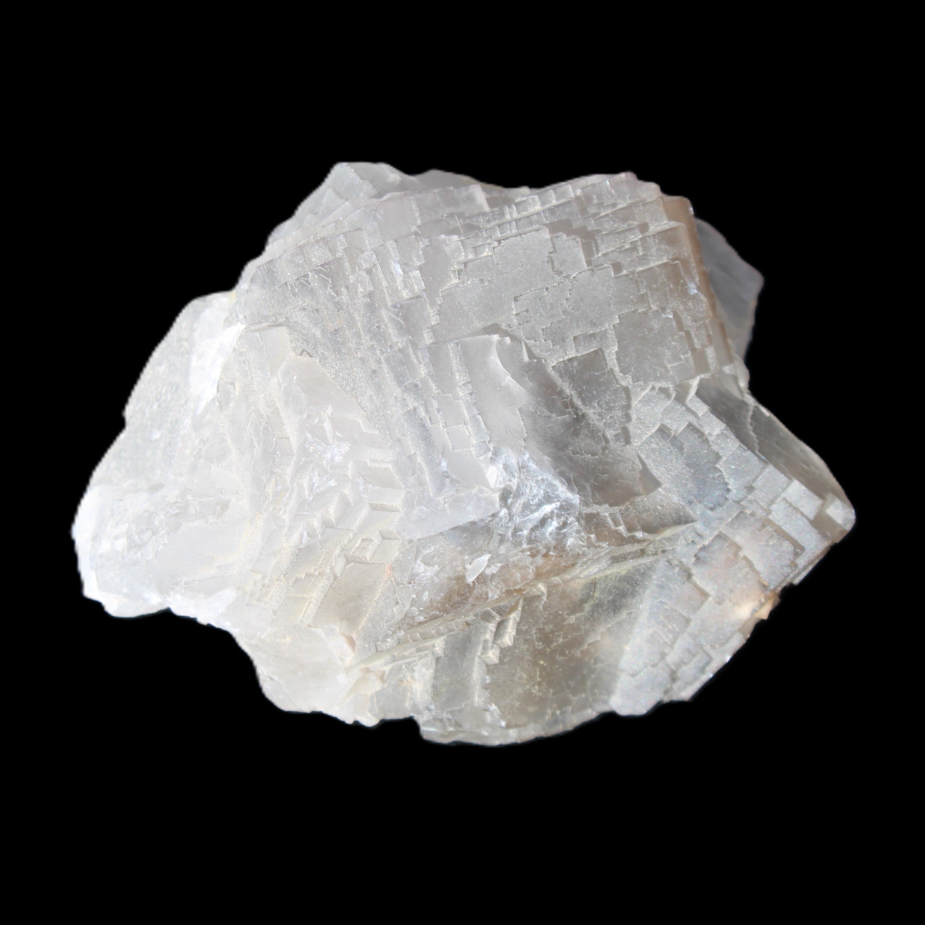 Clear Fluorite cubic cluster 82*58*60mm 404g in sunlight - Rocks and Things Store