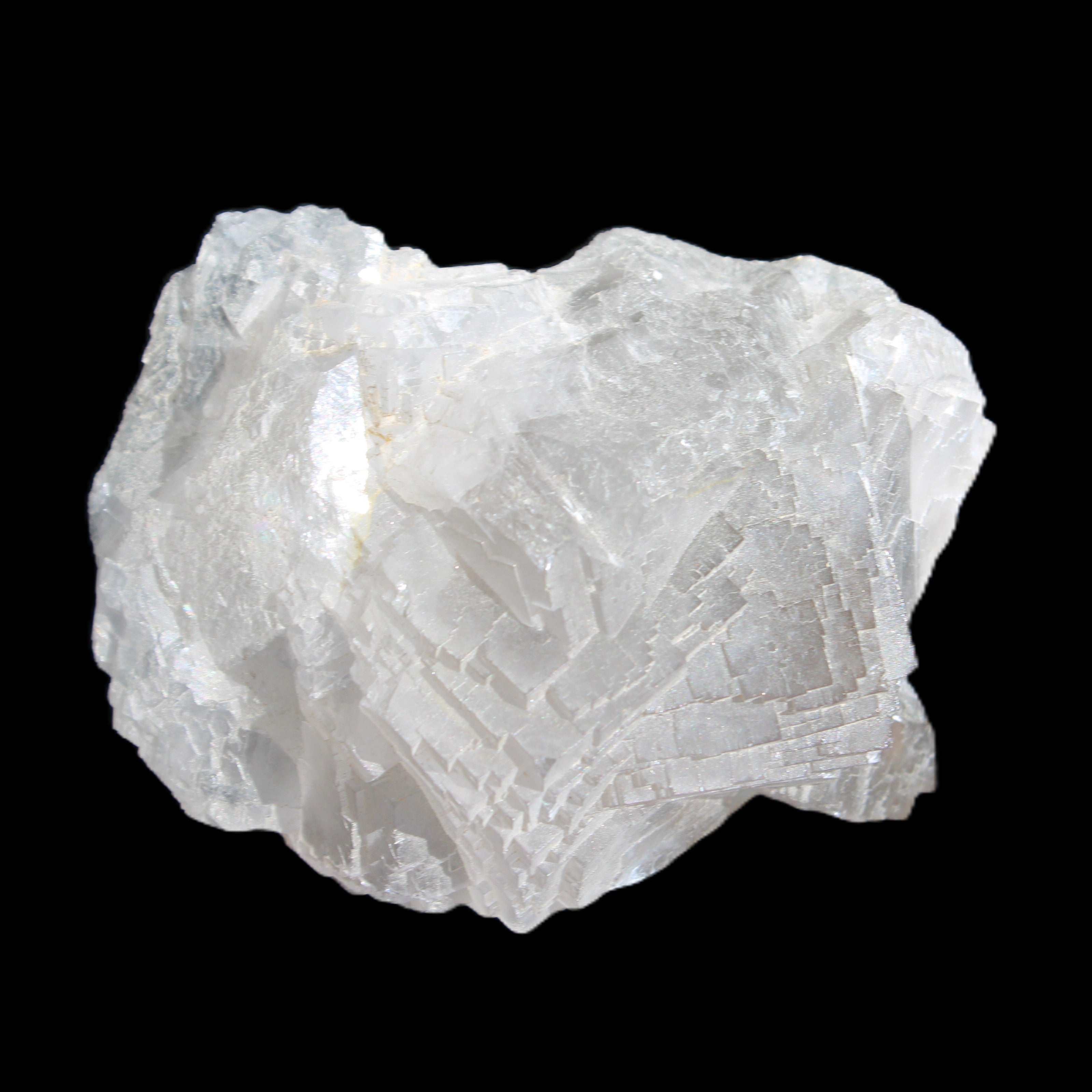 Clear Fluorite cubic cluster 82*58*60mm 404g in sunlight - Rocks and Things Store