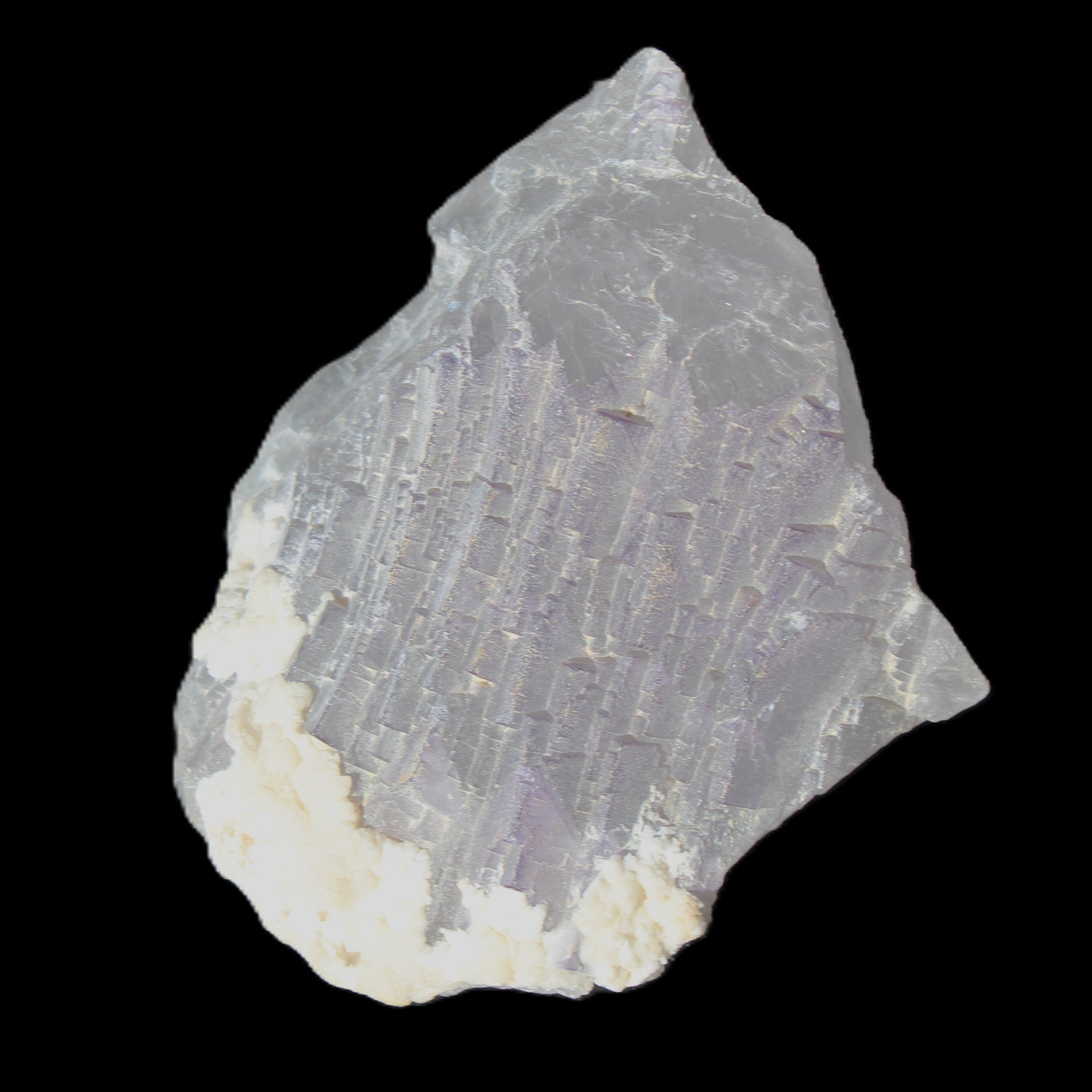 Clear with Violet tinged Fluorite cubic cluster 75*72*55mm 386g in sunlight - Rocks and Things Store