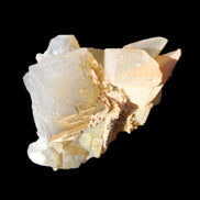 Clear Yellow Fluorite with 45mm dog-tooth Calcite 98*76*55mm 286g in sunlight - Rocks and Things Store
