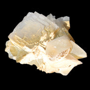 Clear Yellow Fluorite with 45mm dog-tooth Calcite 98*76*55mm 286g in sunlight - Rocks and Things Store
