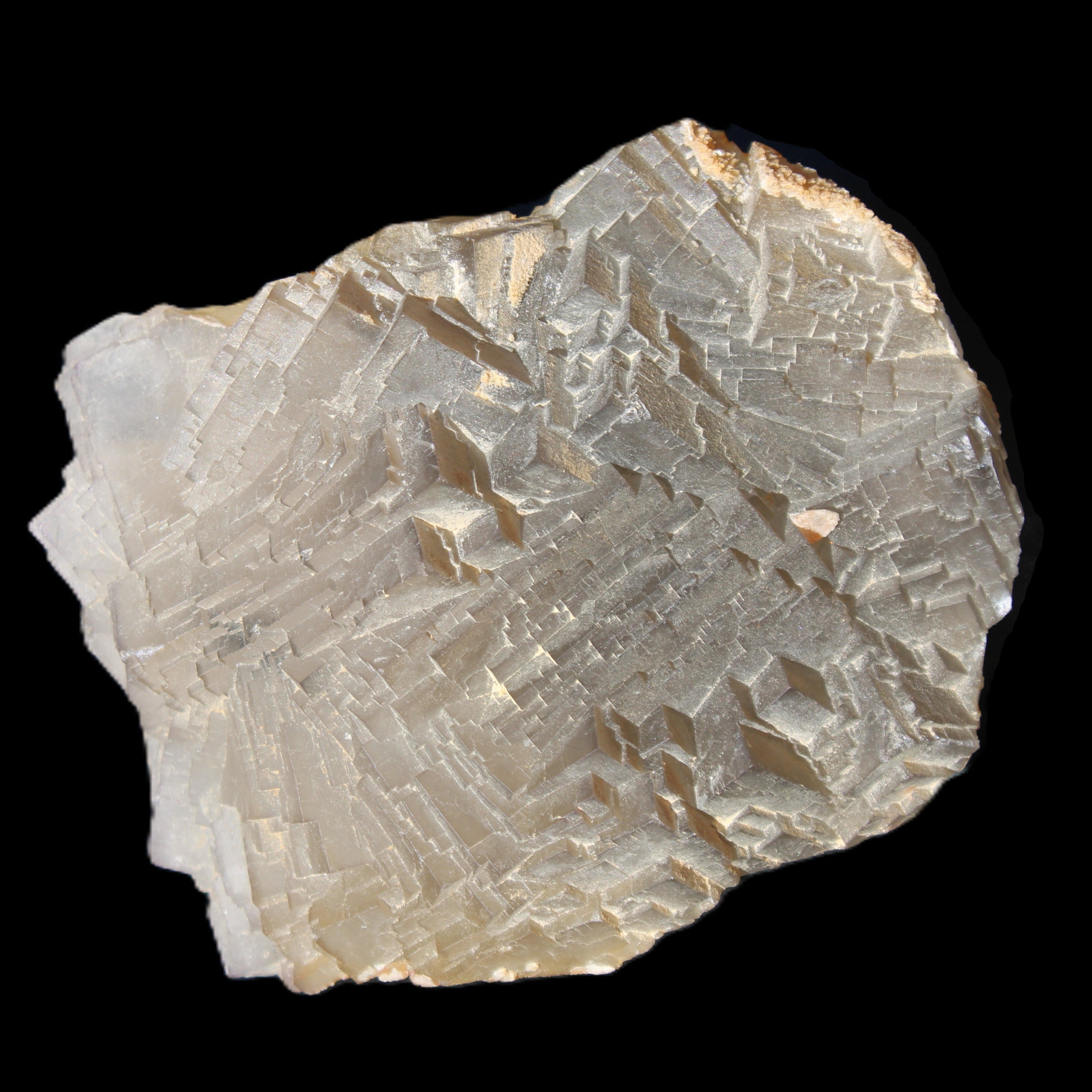 Clear Fluorite cubic stepped cluster 104*72*50mm 660g in sunlight - Rocks and Things Store