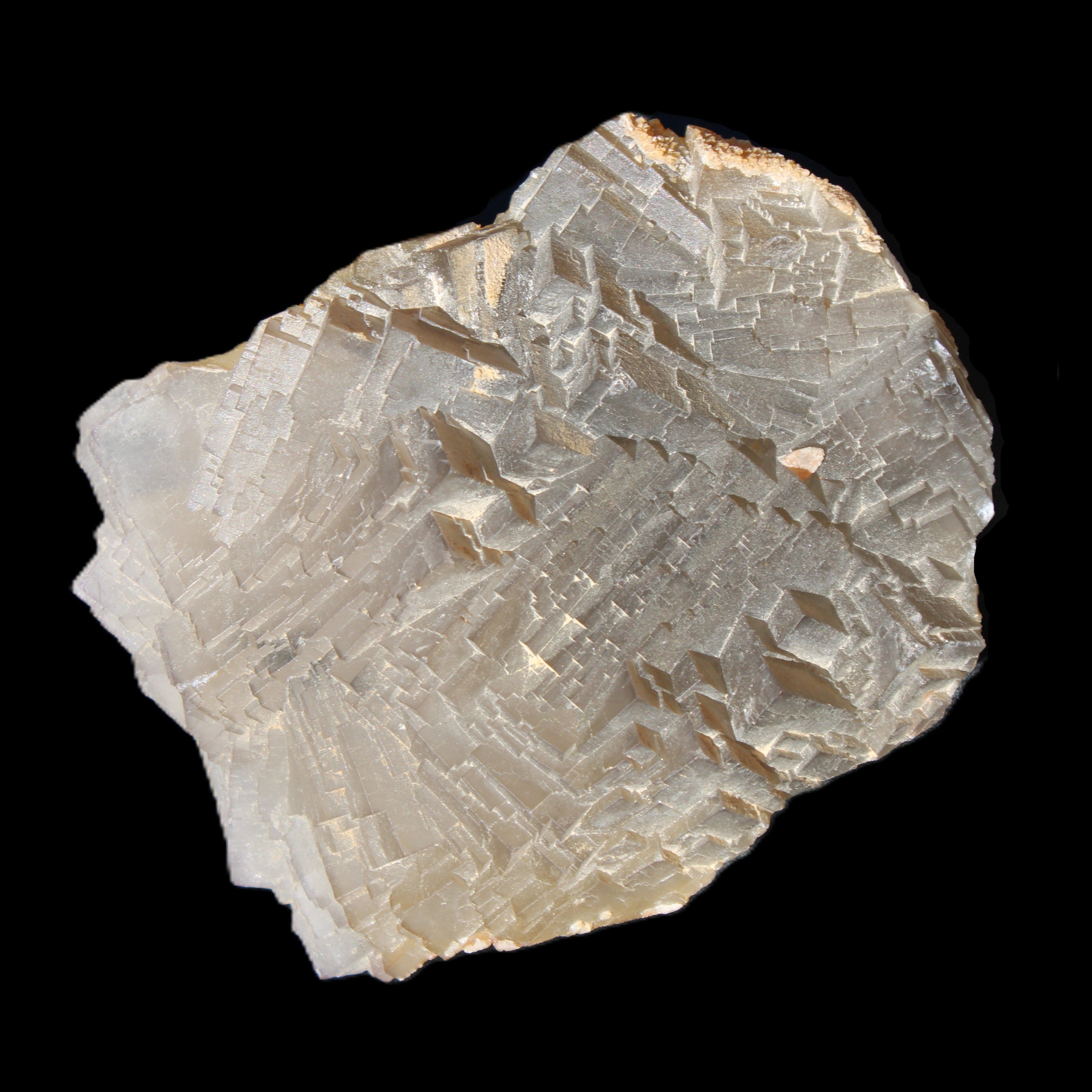Clear Fluorite cubic stepped cluster 104*72*50mm 660g in sunlight - Rocks and Things Store