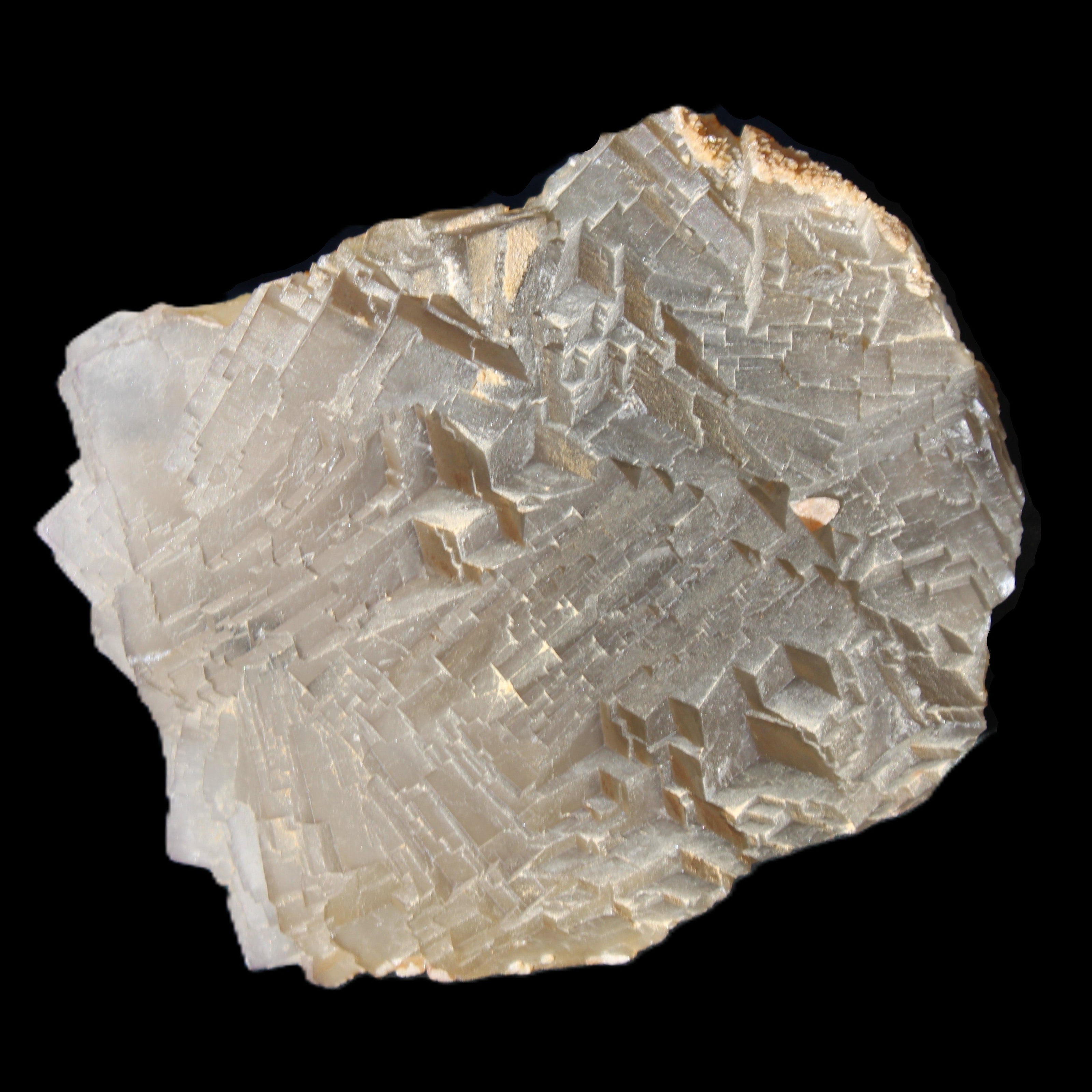 Clear Fluorite cubic stepped cluster 104*72*50mm 660g in sunlight - Rocks and Things Store