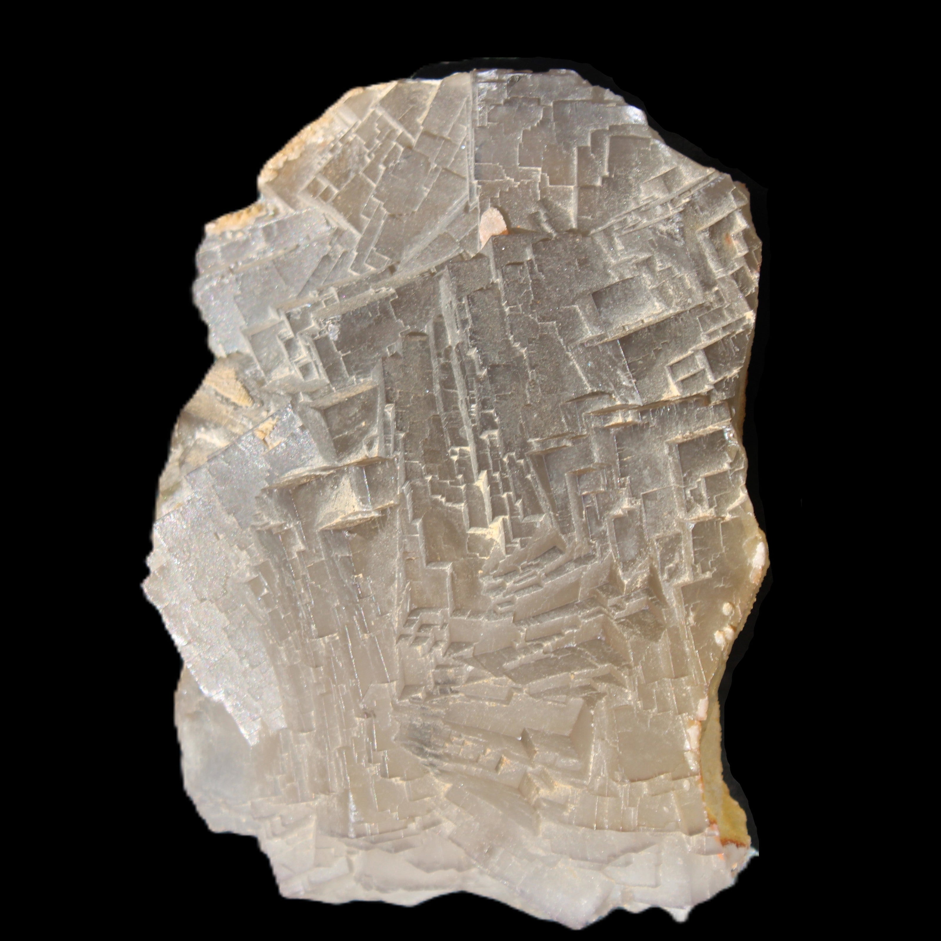 Clear Fluorite cubic stepped cluster 104*72*50mm 660g in sunlight - Rocks and Things Store