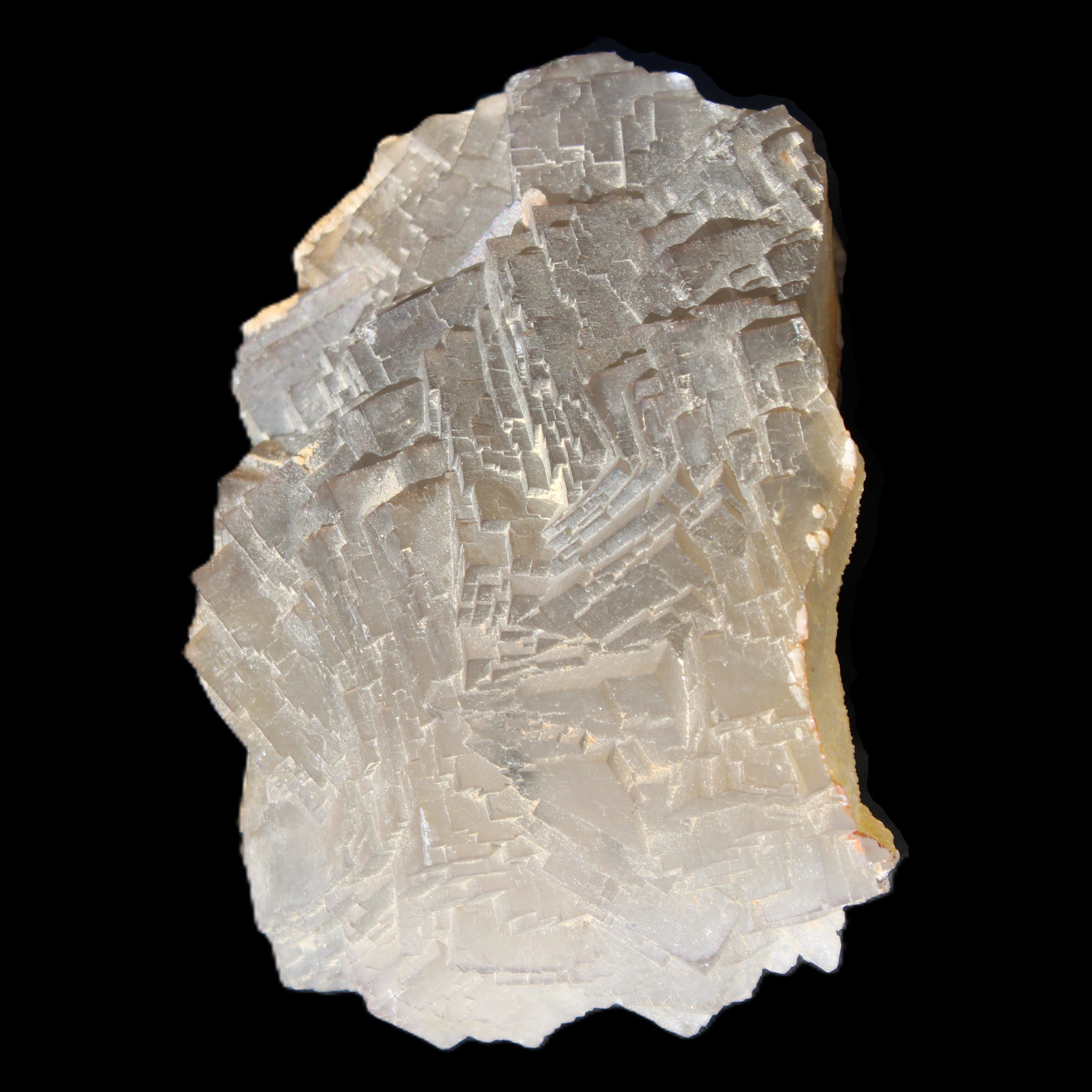 Clear Fluorite cubic stepped cluster 104*72*50mm 660g in sunlight - Rocks and Things Store