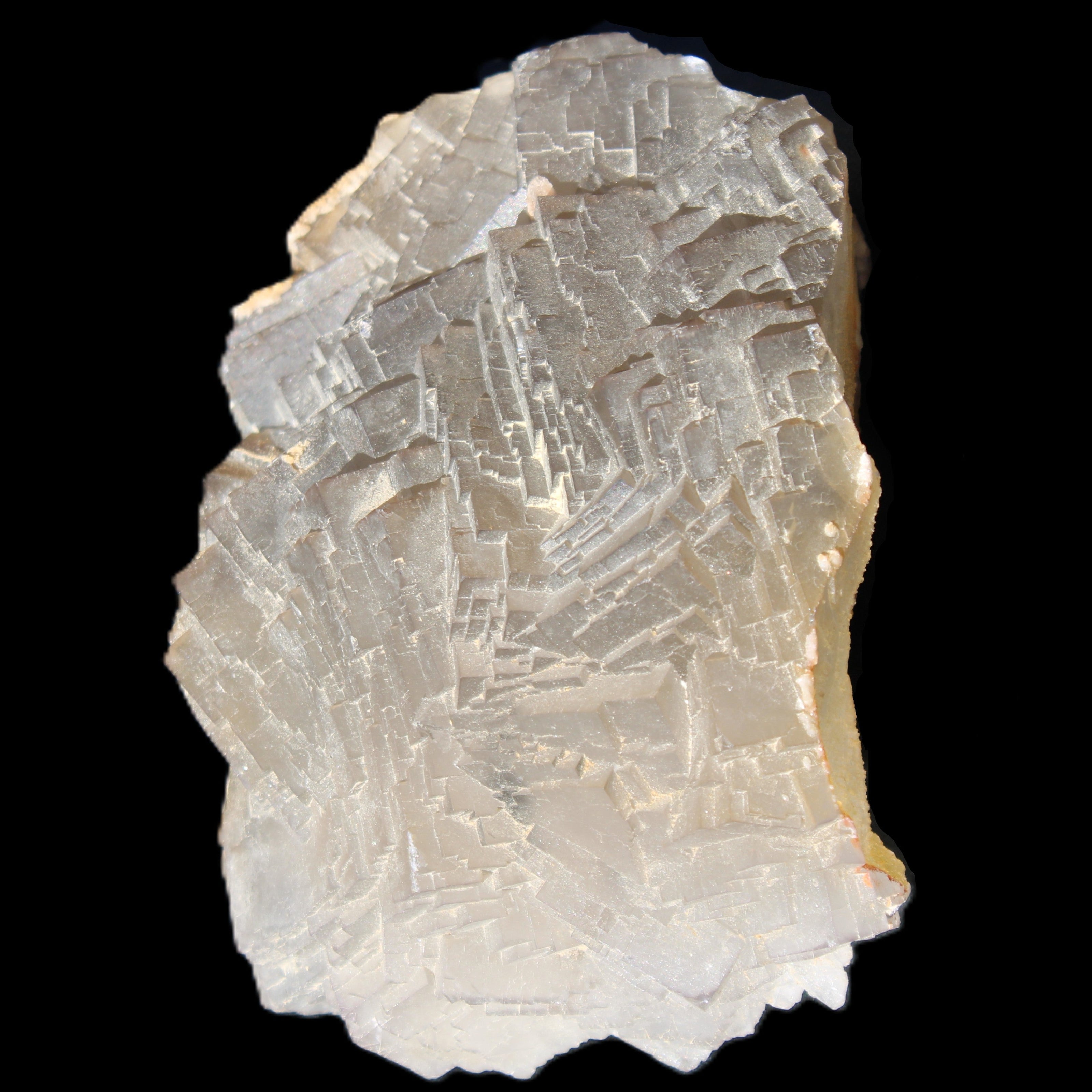 Clear Fluorite cubic stepped cluster 104*72*50mm 660g in sunlight - Rocks and Things Store