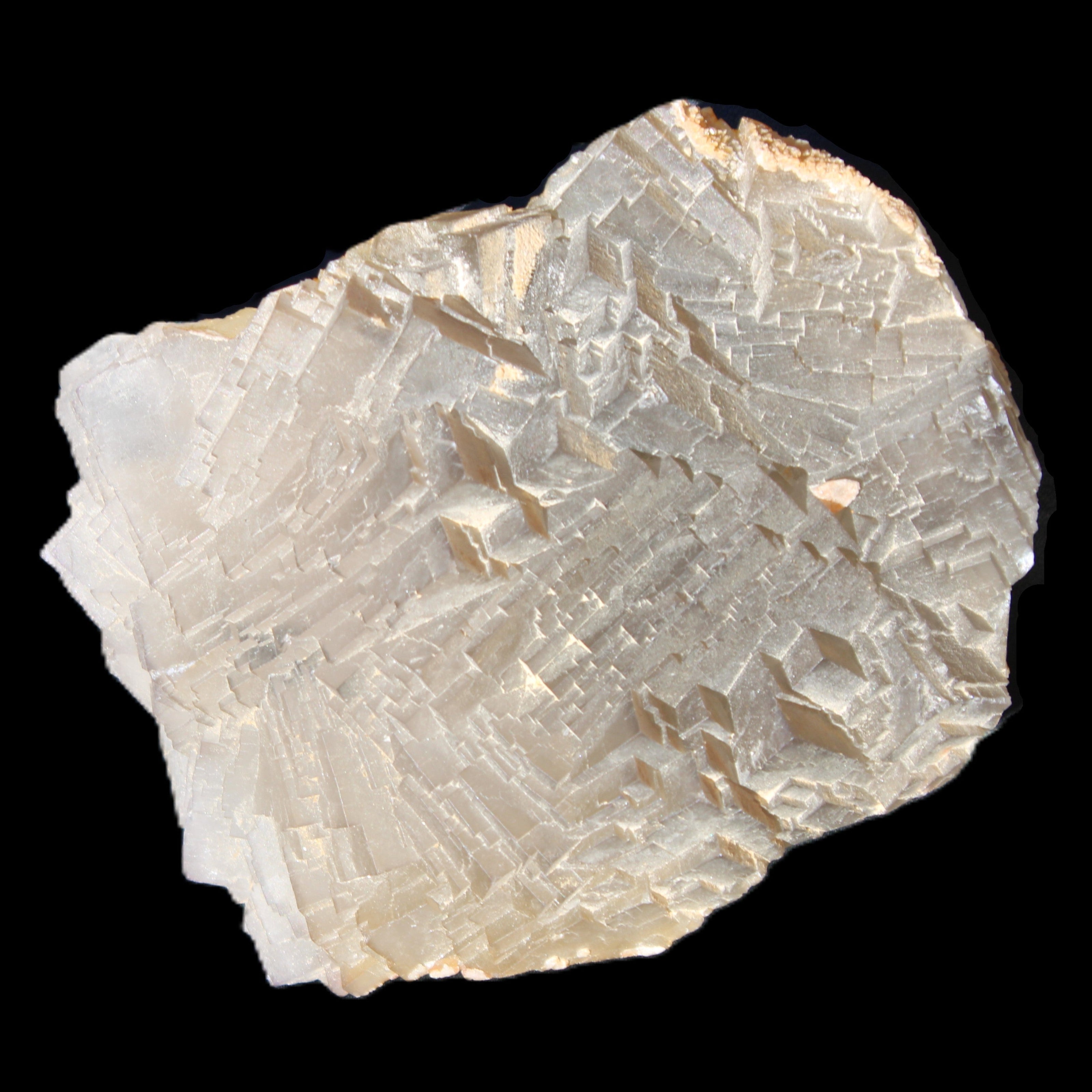 Clear Fluorite cubic stepped cluster 104*72*50mm 660g in sunlight - Rocks and Things Store