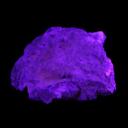 Clear Fluorite stepped cluster 87*80*28mm 238g in UV light - Rocks and Things Store