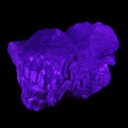 Clear Fluorite stepped cluster 87*80*28mm 238g in UV light - Rocks and Things Store
