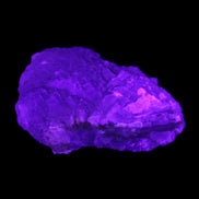 Clear Fluorite stepped cluster 87*80*28mm 238g in UV light - Rocks and Things Store