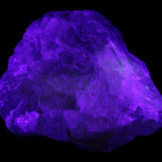 Clear and Coloured Fluorite cluster 110*100*58mm 1056g in UV light - Rocks and Things Store